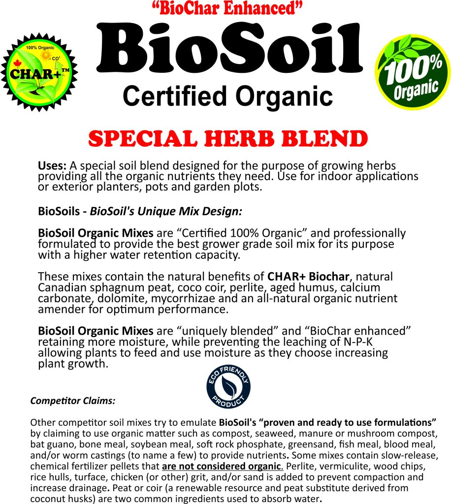 BioSoil Special Herb Blend Information